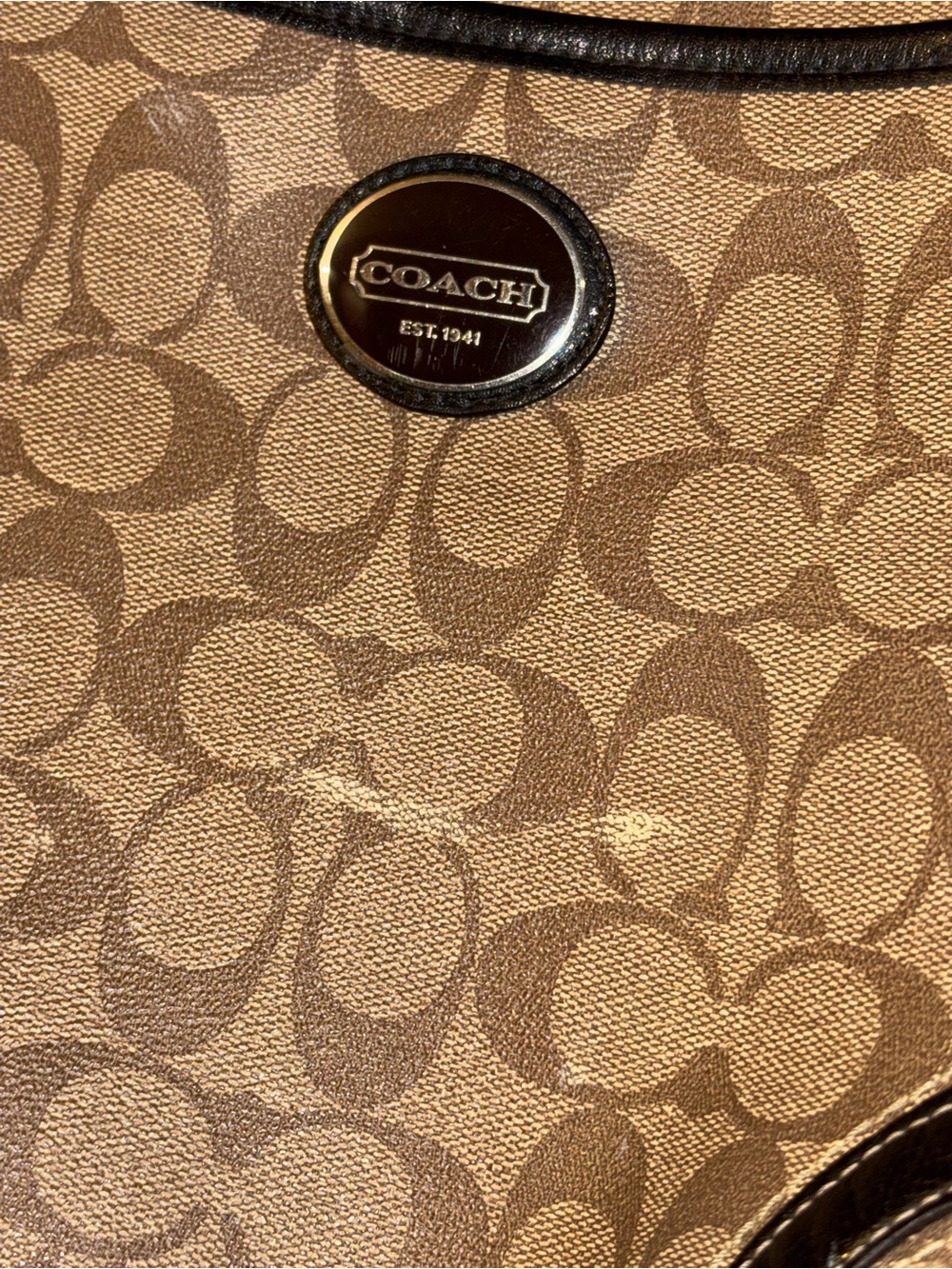 vintage Coach Peyton Signature Pocket Hobo / Shoulder Bag - Picture 5 of 13